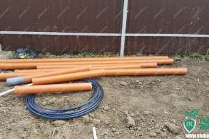 Трубы Пвх для подключения септика к канализации, труба пнд для кабеля электроснабжения